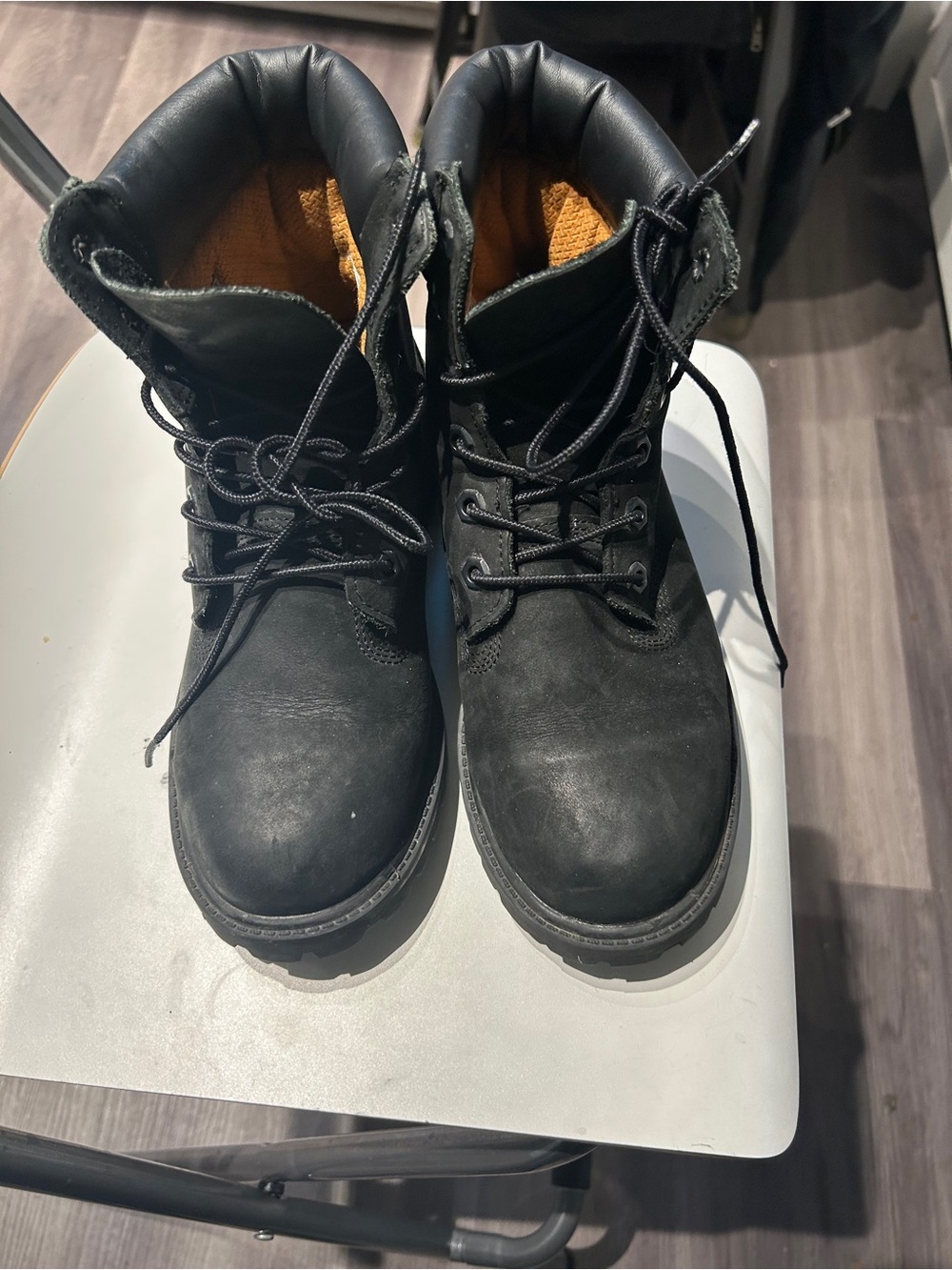 Timberland Black Kids Lace-Up Ankle Boots